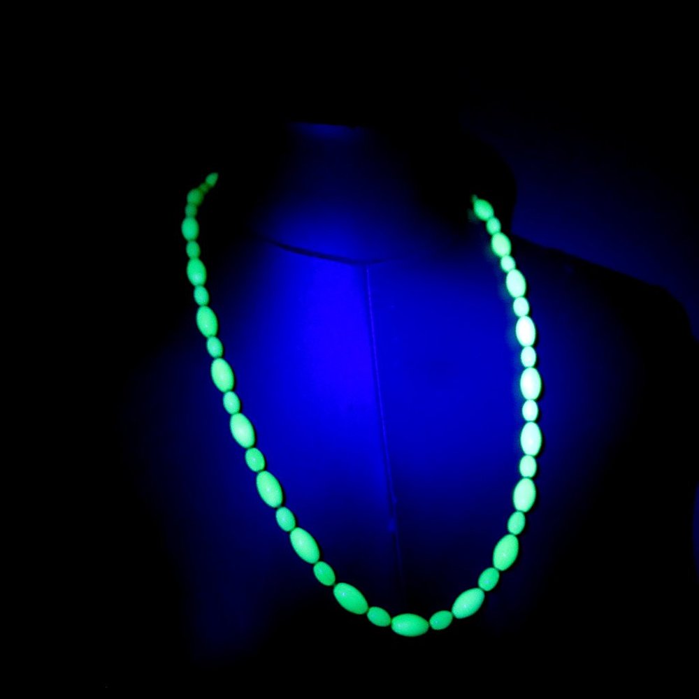 Uranium Glass bead Necklace